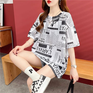 好感度満載 美感いっぱい プリント Tシャツ カットソー＜isf-3175＞