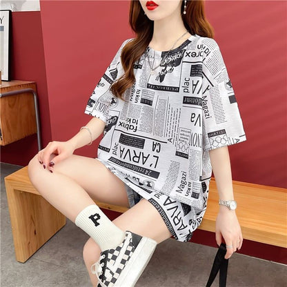 好感度満載 美感いっぱい プリント Tシャツ カットソー＜isf-3175＞