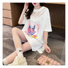 新商品 透かし彫り キュート レース 切り替え ゆったり 半袖Tシャツ＜U-8472＞