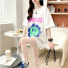 美人度アップ 切り替え ファッション プリント Tシャツ カットソー＜U-3412＞