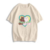絶対欲しい大人可愛い カジュアル 高見えデザイン プリント全6色 半袖Tシャツ<U-9328>