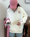 定番シンプル  いちごロゴ パーカ全4色トップス<U-4791>