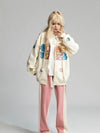大活躍 着回し力抜群 今季も大流行 大人可愛い 刺繍 カジュアル 2色選択 パーカー<U-10541>