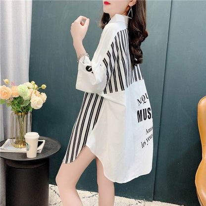 個性的なデザイン 切り替え 着心地抜群 プリント Tシャツ カットソー＜U-3629＞