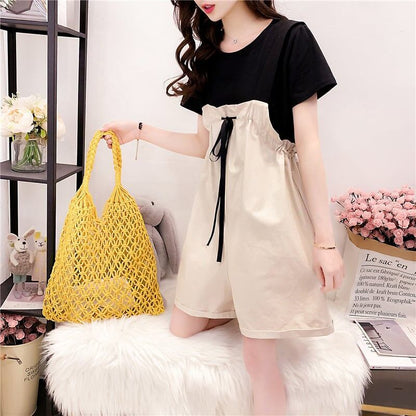 ファッション Tシャツ＋サロペット 美人度アップ セットアップ＜U-3206＞