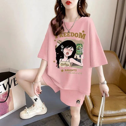超人気 真夏も快適 話題沸騰中 カジュアル 全4色 半袖 Tシャツ ショートパンツ セットアップ ＜U-9129＞