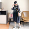快適 ラウンドネック カジュアル 半袖 Tシャツ ワンピース＜U-8634＞