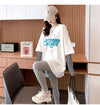 絶対流行 カジュアル アバンギャルド レイヤード風 プリント全3色 Tシャツ＜U-9587＞