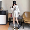 【秋の初めの割引！！】美人度アップ トップス ウサギちゃん 二色 長袖Tシャツ ＜U-4007＞