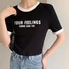 ゆったり感アップ アルファベット ファッション Tシャツ カットソー＜U-3077＞