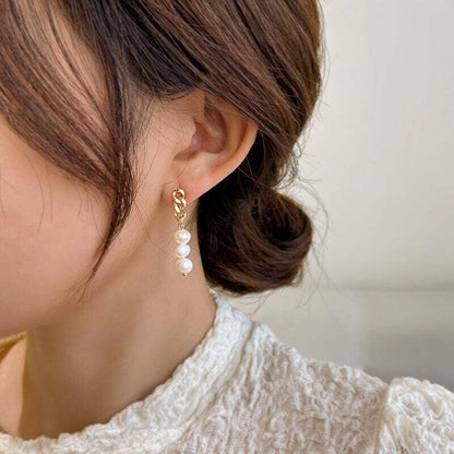 オシャレ度満点 清純甘くて女子力UP 気質溢れる チェーン イアリング アクセサリー＜isf-2782＞