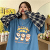 オシャレ度満点 ラウンドネック 個性的なデザイン カートゥーンプリント Tシャツ＜U-2257＞