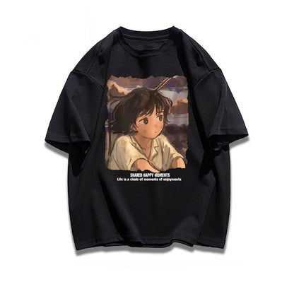 都市ファッショ デザイン オシャレ カジュアル プリント全5色 半袖Tシャツ<U-9258>