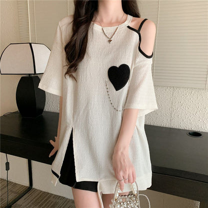 超人気商品 オフショルダー ファッション Tシャツ ＜U-8667＞