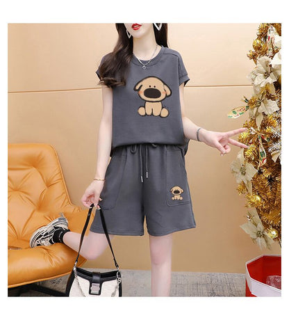 売り切れ必至  カジュアル スウェット全4色オーバーサイズトップス<U-4793> 半袖Ｔシャツⅹパンツセット全3色 <U-8266>