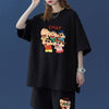 【半額セール】話題沸騰中  韓国系 半袖Ｔシャツⅹパンツセット全4色<U-8063>