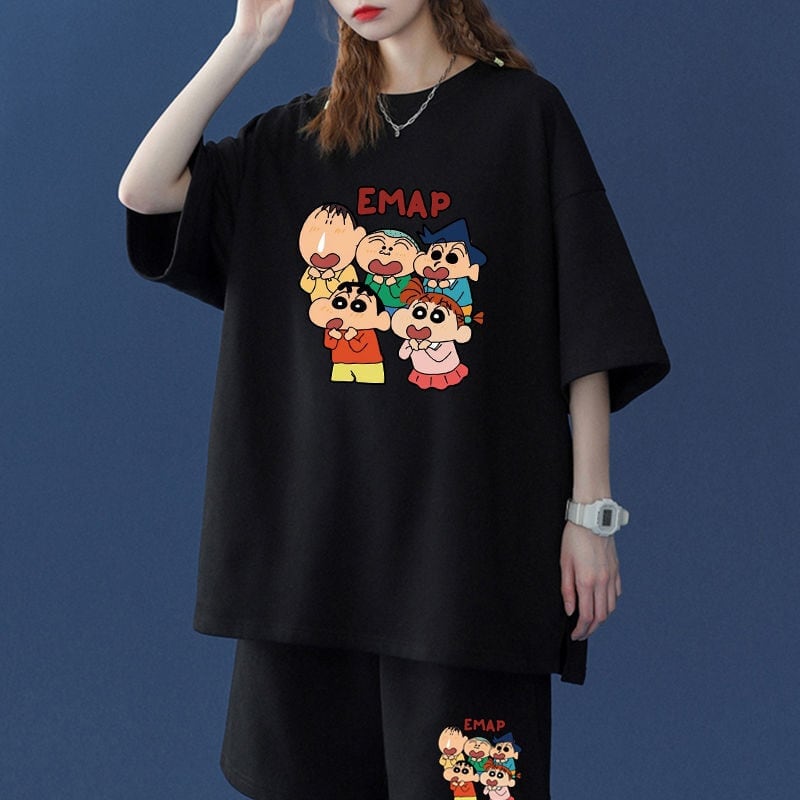 【半額セール】話題沸騰中  韓国系 半袖Ｔシャツⅹパンツセット全4色<U-8063>