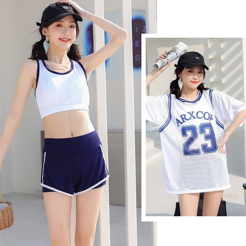 ファッション シャツ＋ジャケット＋ショートパンツ 美人度アップ 3点セット 水着＜U-3433＞
