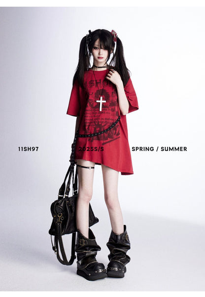 美人度アップ 絶対流行 売れ筋 早い者勝ち カジュアル 2色選択 Tシャツ<U-11522>