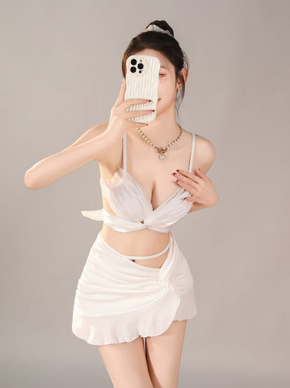 美人度アップ 半袖 カジュアル Tシャツ 水着 ワンピース ＜U-11817＞