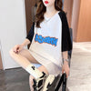 好感度満載 切り替え 美感いっぱい プリント Tシャツ カットソー＜U-3621＞