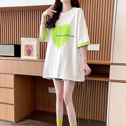 オシャレ度満点 ラウンドネック 美感いっぱい プリント Tシャツ カットソー＜U-2911＞