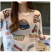 超人気 ルーズ 個性派 日焼け防止に透け感 Tシャツ＜U-8052＞