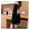 売り切れ必至 レース ファッション 切り替え ゆったり 半袖Tシャツ＜U-8480＞