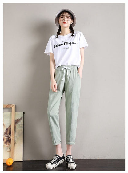 定番シンプル  ファッション ゆったりパンツ<U-6541>