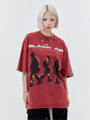 タイドブランド  アメリカンストリート レトロフレームプリントTシャツ<U-2905>