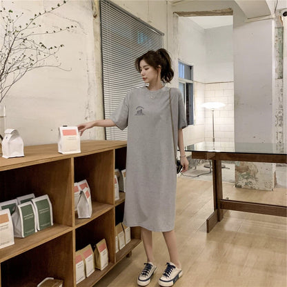 美人度アップ プリント チャーミング Tシャツ カットソー ワンピース＜U-3602＞