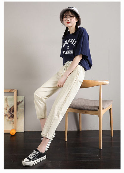 定番シンプル  ファッション ゆったりパンツ<U-6541>