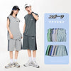 売り切れ必至 ファッション 超人気 男女兼用 ノースリーブＴシャツⅹパンツセット全5色<U-8754>