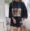話題沸騰中 ゆったり カジュアル プリント 2色半袖Tシャツ＜U-8161＞