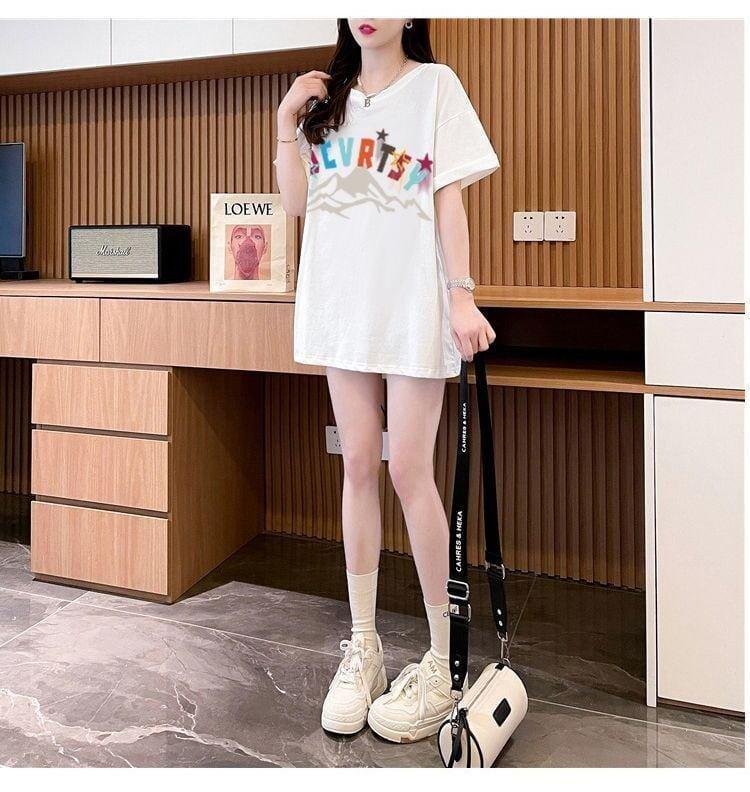 デザイン性と素材感を兼ね備えたゆったり半袖Tシャツ<U-2948>