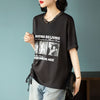 話題沸騰中 ファッション 着回し力抜群 プリント 2色選択 半袖Tシャツ＜U-8621＞