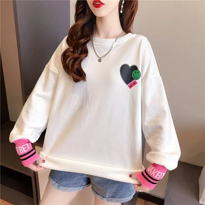 オシャレ度満点 プリント 美感いっぱい 切り替え 長袖 Tシャツ カットソー＜U-2790＞