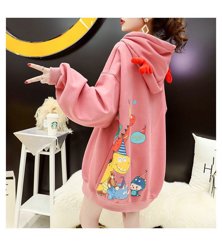 【裹起毛】新商品 少女のような可愛らしい雰囲気のファッション 好感度UP 3色 パーカー <U-10641>