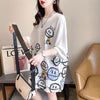 新商品 大人可愛い 大活躍 カジュアル キュートプリント 全2色 半袖Tシャツ＜U-8595＞