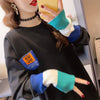 美人度アップ 切り替え ファッション プリント Tシャツ カットソー＜U-3668＞