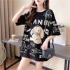 早い者勝ち キュート ファッション ルーズ プリント半袖Tシャツ 全3色<U-4894>
