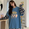 オシャレ度満点 ラウンドネック 個性的なデザイン カートゥーンプリント Tシャツ＜U-2257＞