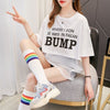 絶対欲しい レイヤード風 個性派 プリントTシャツ ゆったり半袖＜U-8101＞