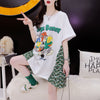 デザイン感 プリント チャーミング Tシャツ カットソー ワンピース＜U-3508＞