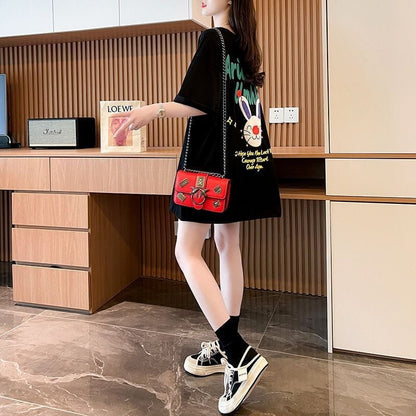 大好評 プリント キュートファッション 半袖Tシャツ＜U-8582＞