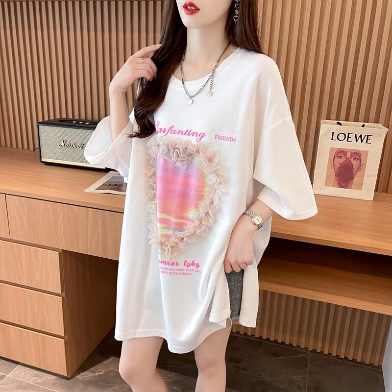絶対欲しい プリント ロゴ ゆったり 3色半袖Tシャツ＜U-8315＞