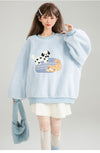 存在感抜群 暖かい服,ゆったりとしたアウターウェア トレンドアイテム ラムスウェットシャツ＜U-9961＞