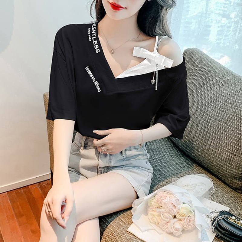 美人度アップ 3色選択可 チャーミング Tシャツ カットソー＜U-3267＞