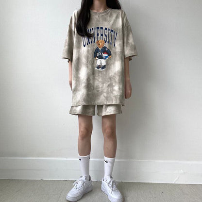 夏に嬉しい機能付き 全5色 軽くて涼しくて可愛い！ 半袖 Tシャツ ショートパンツ セットアップ ＜U-9269＞