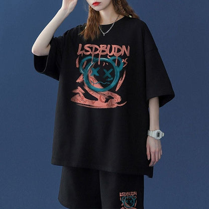 早い者勝ち  半袖Ｔシャツⅹパンツセット全4色 男女兼用<U-6554>